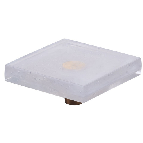 Schaub Fused Glass Large Square 2-1/2" x 2-1/2" Cabinet Knobs , 1-1-8"Projection