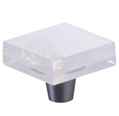 Schaub Fused Glass Small Square 1-1/2" x 1-1/2" Cabinet Knobs , 1-1/8"Projection