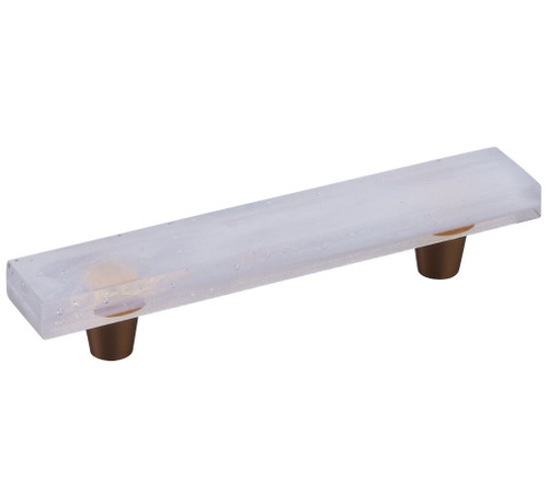 Schaub Fused Glass Rectangular Pull 6" x 1" Overall, 4" Center to Center