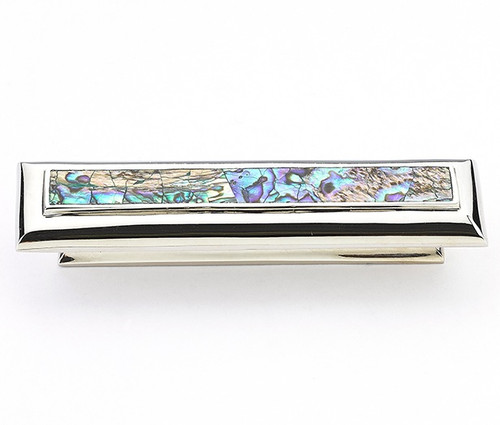 Schaub Symphony Flat Faced Pull Imperial Shell Polished Nickel 3" Centers 4-1/2" Overall Length