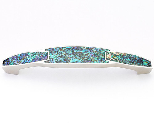 Schaub Symphony Arched Pull Imperial Shell Polished Nickel 6" Centers 7" Overall Length