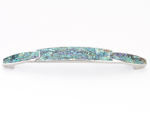 Schaub Symphony Arched Pull Imperial Shell Polished Nickel 8" Centers 9" Overall Length