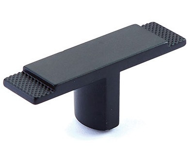 Schaub Quadrato Wide Faced Knurled Tee Knobs Square Bar Style 2-1/2" Overall Length