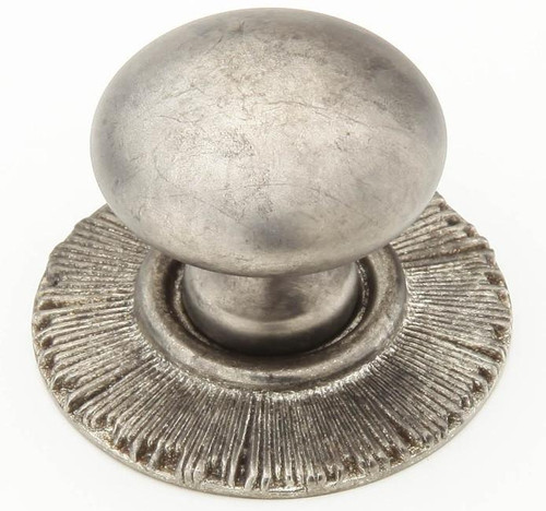  Schaub Symphony Sunburst Solid Brass 1-1/4" Round Knob with a   1-11/16 " Diameter Backplate 