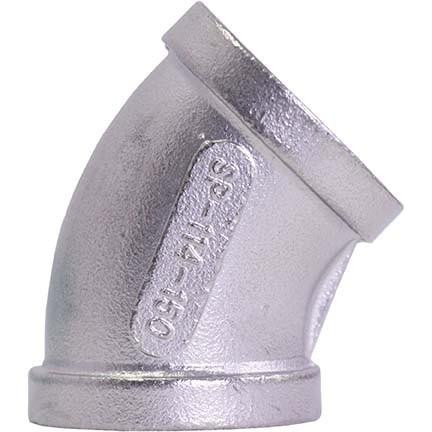 Aqualine Stainless Steel 45 Degree Elbows 304 Material 1/8" thru 4" 