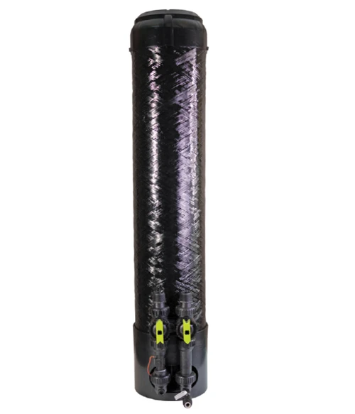 RUSCO POE1-MS METERED CARTRIDGE BASE SYSTEM WITH PROTECTIVE COVER, PRESSURE RELEASE TOP CAP AND 1" MNPT BYPASS