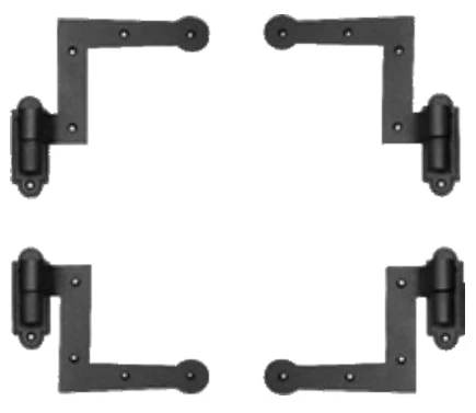 New York Style Shutter Hinges Powder Coated Full Sets - Several Offset Options