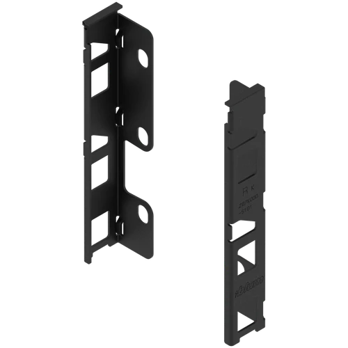 Blum ZB7K000S-CBM LEGRABOX rear fixing bracket set, height K (144 mm), right+left Carbon Black Matt