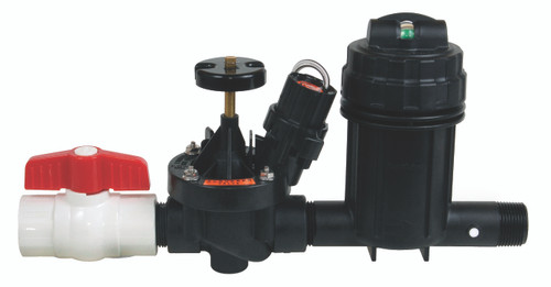 RainBird XCZ100PRBCOM - Wide Flow Commercial Control Zone Kit with 1 in. Ball Valve, 1 in. PESB Valve & 1 in. Pressure Regulating (40 psi) Basket Filter