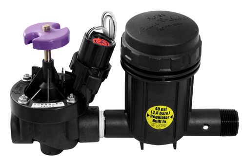 RainBird XCZ100PRBR - Wide Flow Commercial Control Zone Kit with 1 in. PESB-R Valve and 1 in. Pressure Regulating (40 psi) Basket Filter