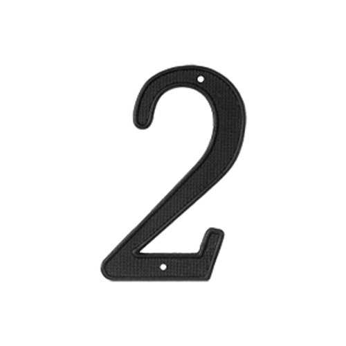 Deltana Hardware 4" NUMBERS ZINC DIE-CAST FLAT BLACK FINISH