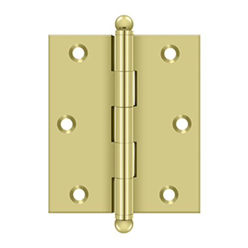 Deltana CH3025 SERIES SOLID BRASS 3" X 2-1/2" CABINET HINGES WITH BALL TIPS