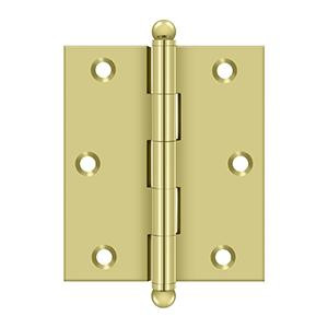Deltana Hardware Deltana CH3025 SERIES SOLID BRASS 3" X 2-1/2" CABINET HINGES WITH BALL TIPS 