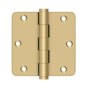 Deltana Hardware Deltana DSB35R4 SERIES SOLID BRASS 3-1/2" X 3-1/2" X 1/4" RADIUS HINGES 