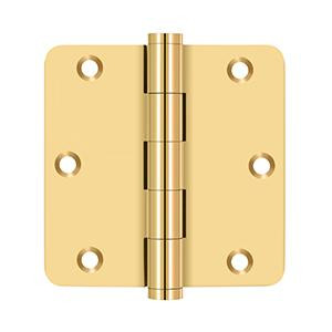 Deltana Hardware Deltana DSB35R4R SERIES SOLID BRASS 3-1/2" X 3-1/2" X 1/4" RADIUS HINGES 