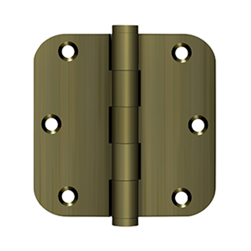 Deltana DSB35R5 SERIES SOLID BRASS 3-1/2" X 3-1/2" X 5/8" RADIUS HINGES