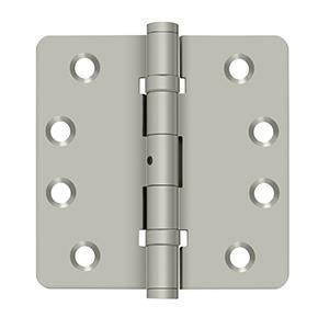 Deltana Hardware Deltana DSB4R4NB SERIES 4" X 4" X 1/4" RADIUS HINGES, BALL BEARINGS, NON-REMOVEABLE-PIN, SOLID BRASS 