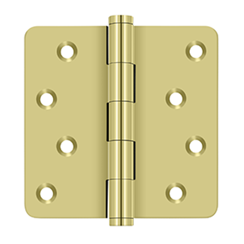 Deltana DSB4R4RZ SERIES 4" X 4" X 1/4" RADIUS HINGES / ZIG-ZAG, SOLID BRASS