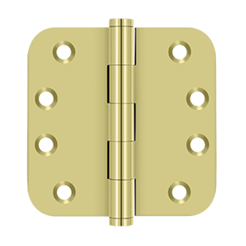 Deltana DSB4R5 SERIES 4" X 4" X 5/8" RADIUS HINGES SOLID BRASS