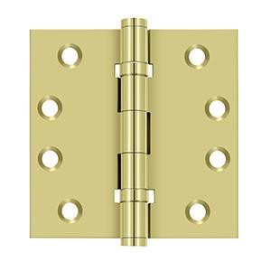Deltana Hardware Deltana DSB45B-DSB45NB SERIES 4-1/2" X 4-1/2" SQUARE HINGES BALL BEARINGS SOLID BRASS 