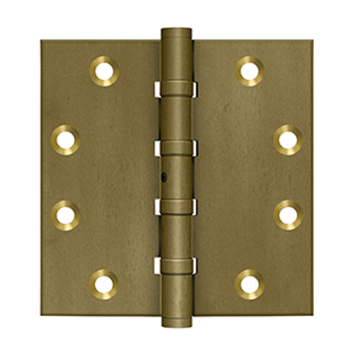 DELTANA DSB45 4-1/2" X 4-1/2" SQUARE HINGES DISTRESSED FINISHES SOLID BRASS