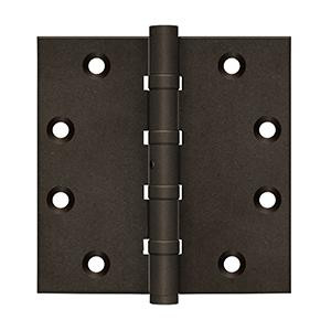 Deltana Hardware DELTANA DSB45NB 4-1/2" X 4-1/2" SQUARE HINGES NRP, BALL BEARINGS DISTRESSED FINISHES SOLID BRASS 