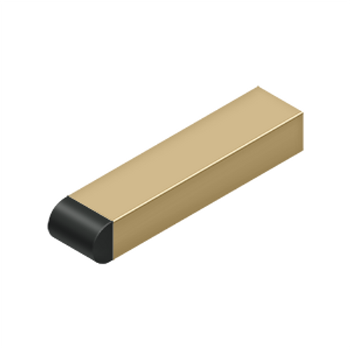 Deltana BDSR40 4" CONTEMPORARY HALF-CYLINDER TIP BASEBOARD BUMPER, SOLID BRASS