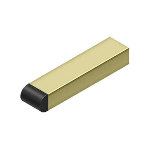 Deltana BDSR40 4" CONTEMPORARY HALF-CYLINDER TIP BASEBOARD BUMPER, SOLID BRASS