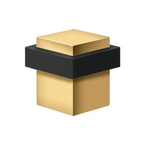 Deltana Hardware Deltana UFBS138 SQUARE UNIVERSAL FLOOR BUMPER 1-3/8", SOLID BRASS 
