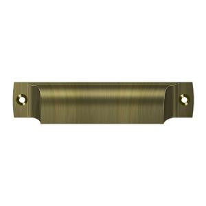 Deltana Hardware Deltana SHP40 EXPOSED SCREWS RECTANGULAR SHELL PULL 4-1/2" OAL- 4" C To C SOLID BRASS 