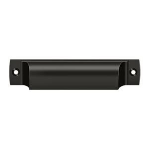 Deltana Hardware Deltana SHP40 EXPOSED SCREWS RECTANGULAR SHELL PULL 4-1/2" OAL- 4" C To C SOLID BRASS 