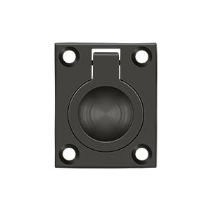 Deltana Hardware Deltana FRP175 FLUSH RING PULL, 1-3/4" X 1-3/8" 7" SOLID BRASS 