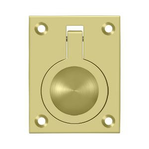 Deltana Hardware Deltana FRP25 FLUSH RING PULL, 2-1/2" X 1-7/8" SOLID BRASS 