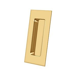 Deltana Hardware Deltana FP40 FLUSH PULL, RECTANGULAR, HD, 4" X 1-7/8" X 7/16", SOLID BRASS 