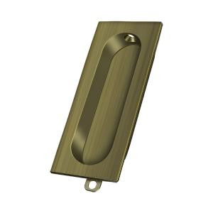 Deltana Hardware Deltana FP222 FLUSH PULL, RECTANGLE, 3-1/8" X 1-3/8" X 1/2" SOLID BRASS 