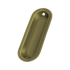 Deltana Hardware Deltana FP223 FLUSH PULL, OBLONG, 3-1/2" X 1-1/4" X 3/8" SOLID BRASS 
