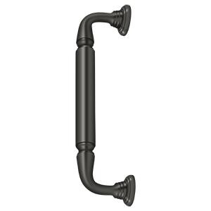 Deltana Hardware Deltana DP2578 DOOR PULL W/ ROSETTE, 10" SOLID BRASS 