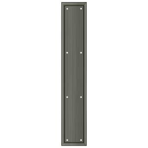 Deltana Hardware Deltana PP2281 FRAMED PUSH PLATE, HD, 3 1/2" X 20" SOLID BRASS 