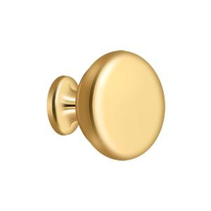 Deltana Hardware Deltana KR114 KNOB ROUND SOLID 1-1/4" DIAMETER SOLID BRASS 