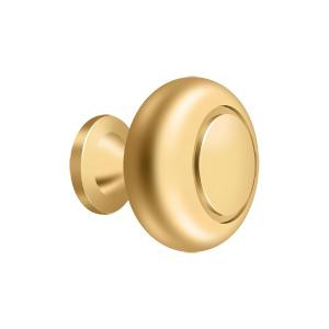 Deltana Hardware Deltana KR119 KNOB ROUND W/ GROOVE SOLID BRASS 