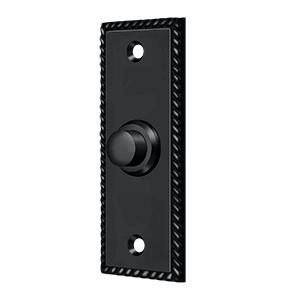 Deltana Hardware Deltana BBSR333 BELL BUTTON, RECTANGULAR WITH ROPE PATTERN SOLID BRASS 