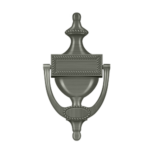 Deltana DKR75 DOOR KNOCKER, VICTORIAN ROPE, SOLID BRASS