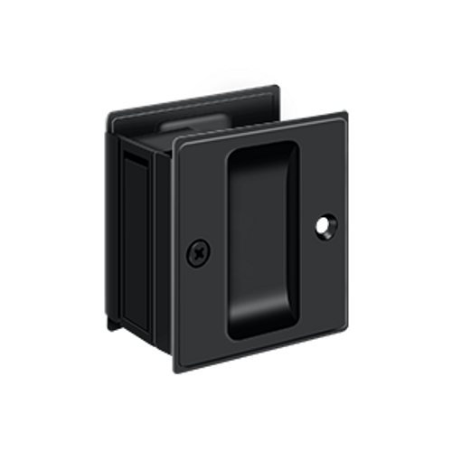 Deltana SDP25 PASSAGE POCKET LOCK, 2-1/2" X 2-3/4" SOLID BRASS