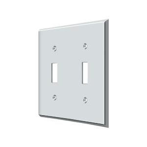 Deltana Hardware Deltana SWP4761 SWITCH PLATE, DOUBLE STANDARD SOLID BRASS 