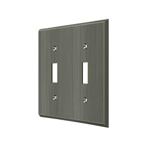 Deltana Hardware Deltana SWP4761 SWITCH PLATE, DOUBLE STANDARD SOLID BRASS 