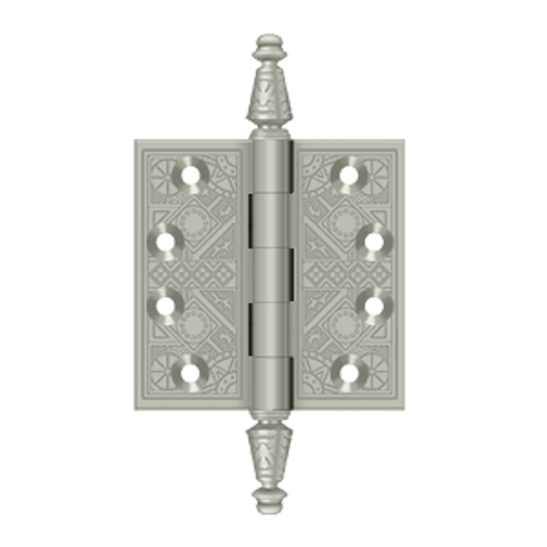 Deltana DSBP35 3-1/2" X 3-1/2" SQUARE ORNATE HINGES SOLID BRASS