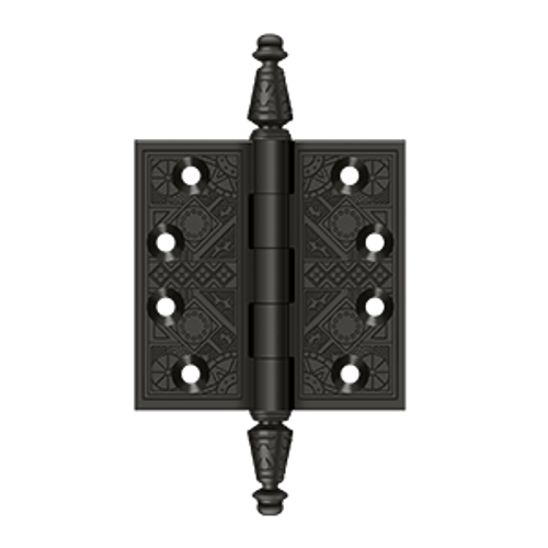 Deltana DSBP35 3-1/2" X 3-1/2" SQUARE ORNATE HINGES SOLID BRASS