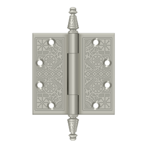 Deltana DSBP45 4-1/2" X 4-1/2" SQUARE ORNATE HINGES SOLID BRASS