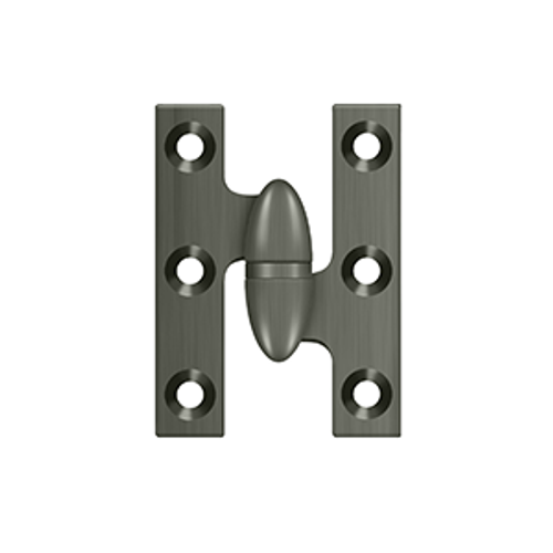 Deltana OK2015 2" X 1-1/2" OLIVE KNUCKLE HINGES, HANDED, SOLID BRASS