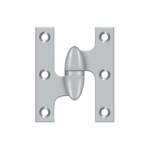 Deltana OK2520 2-1/2" X 2" OLIVE KNUCKLE HINGES, HANDED, SOLID BRASS